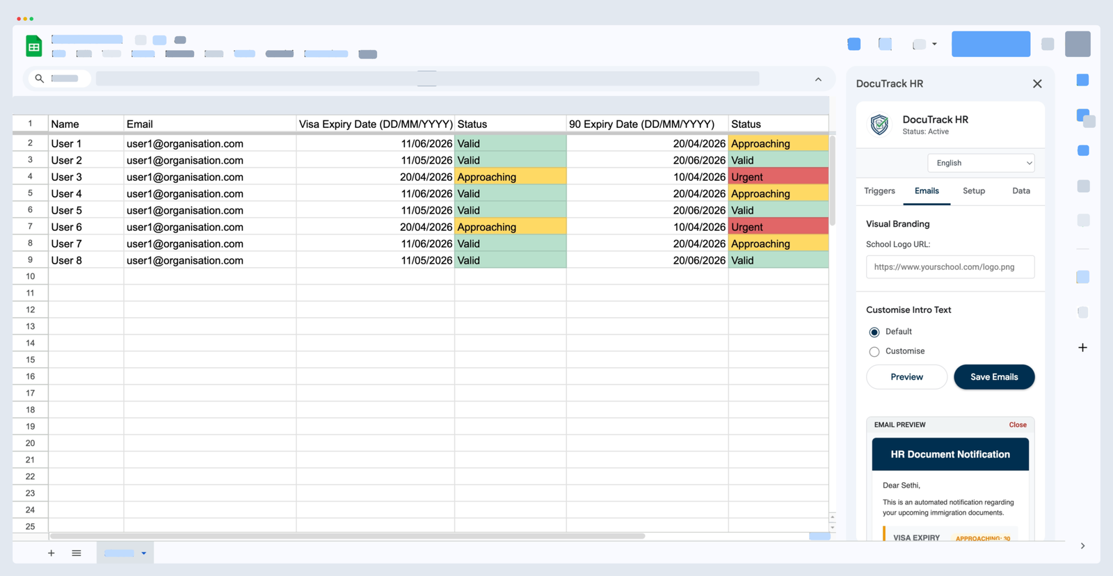 DocuTrack HR Custom Triggers Setup